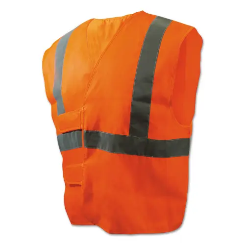 Boardwalk Class 2 Safety Vests, Standard, Orange/Silver 